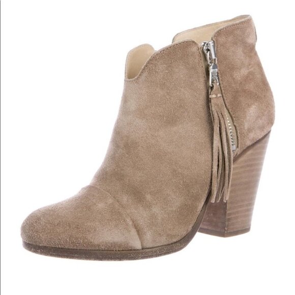 RAG & BONE Margot Side-zip Suede Ankle Boot - Picture 1 of 12